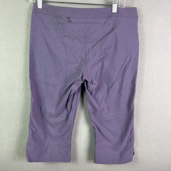 Athleta Womens Commuter Capris Pants Womens 8 Nylon Bermuda 32x18 Purple 819692 - Picture 8 of 16